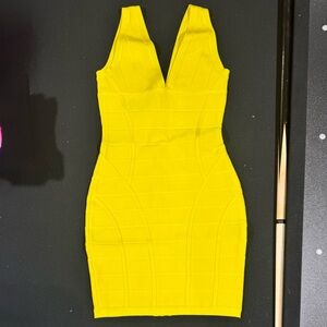 House Of CB Yellow Sleeveless Bodycon Dress